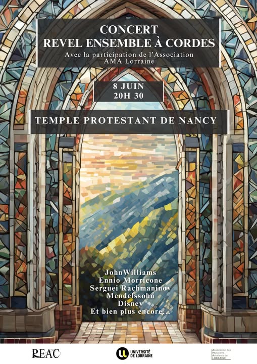 Affiche du concert Concert REAC Ensemble à Cordes
