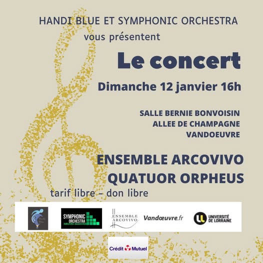 Affiche du concert Concert caritatif Association Handi Blue
