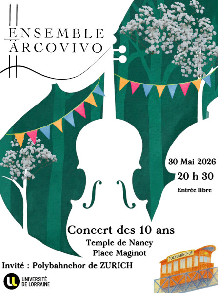 Affiche du concert Concert des 10 ans avec le Polybahnchor